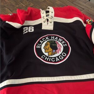 NHL Blackhawks Red and Black Jacket